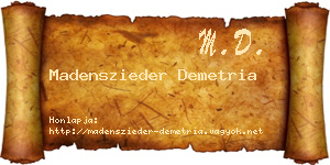 Madenszieder Demetria névjegykártya